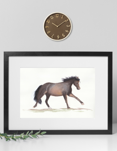 running horse watercolor