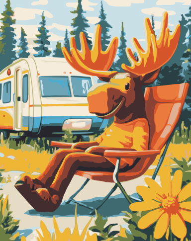 camping moose